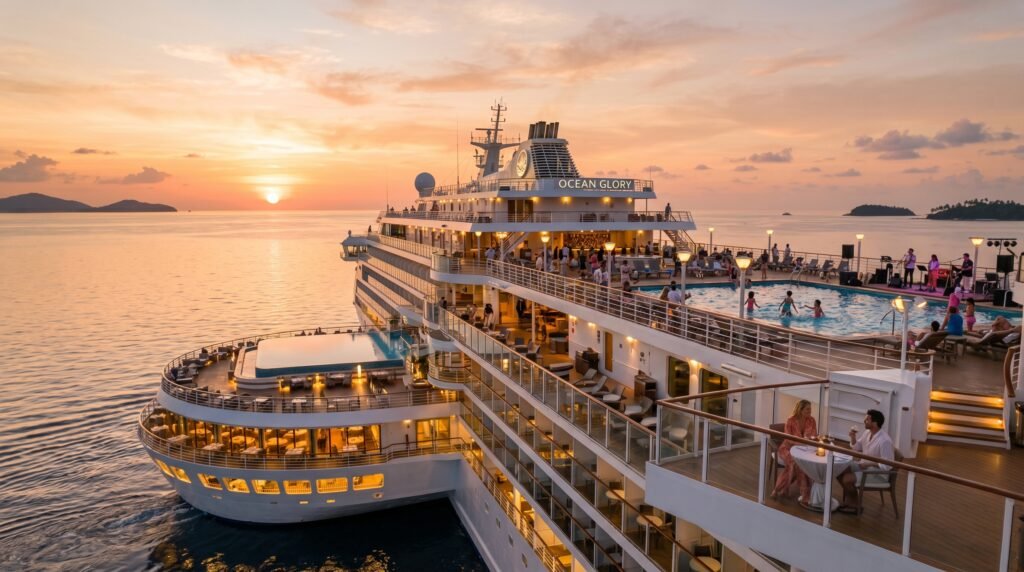 Ultra realistic cinematic cruise ship sailing 202604302019