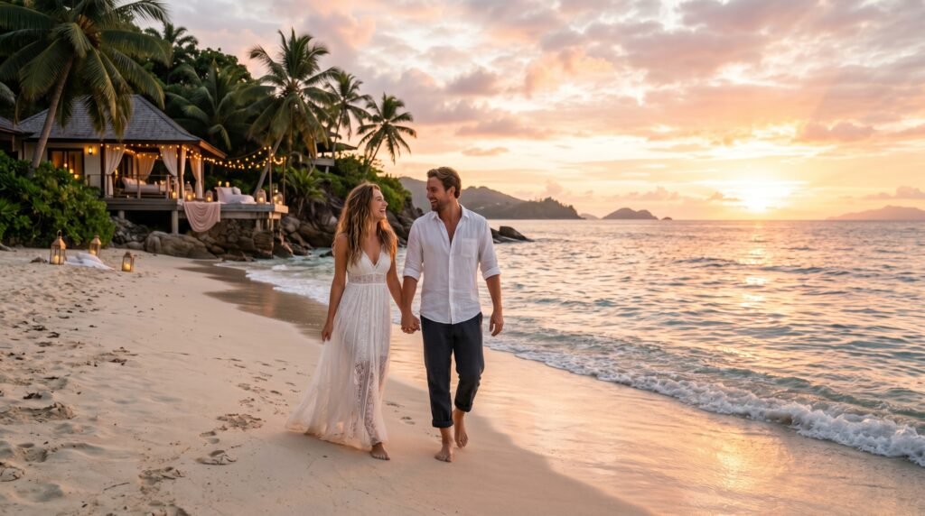 Ultra realistic cinematic honeymoon scene in 202604302020